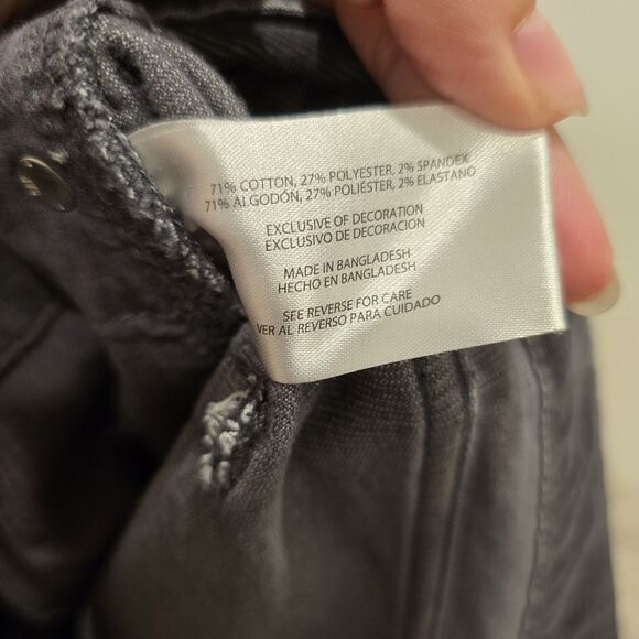 Gap Shorts Womens 12 Gray Corduroy Raw Hem Cut Off Mid Rise Stretch Grunge Boho - Picture 7 of 8